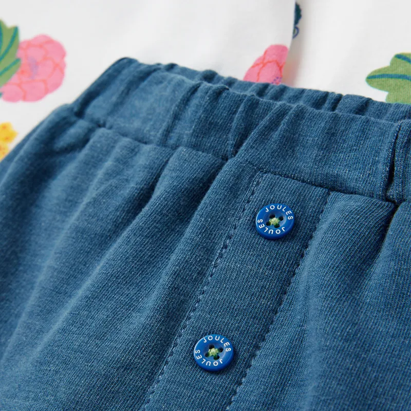 Joules Penny Printed Top and Leggings Set - White Garden Floral-3